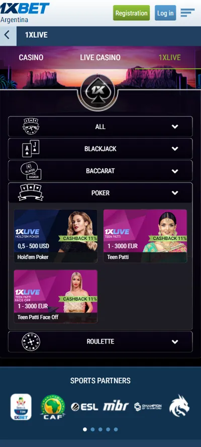 1Xbet App Casino Games