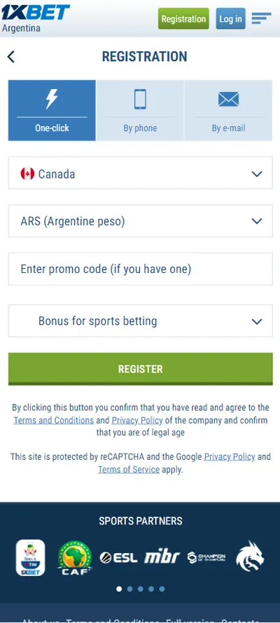 1Xbet Casino App Registration